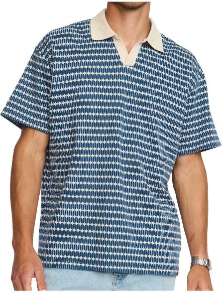 Revolution - Jaquard Polo Shirt - Polo-Shirt Gr XL blau