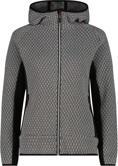 CMP - Women's Jacket Fix Hood Jacquard Knitted - Fleecejacke Gr 48 grau