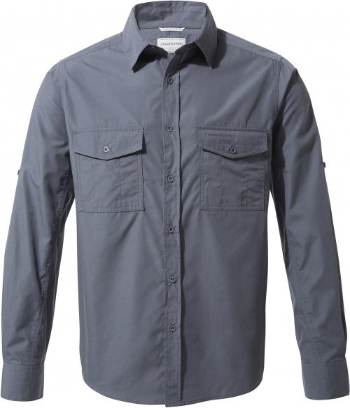Craghoppers - Kiwi L/S Shirt - Hemd Gr 3XL grau/blau