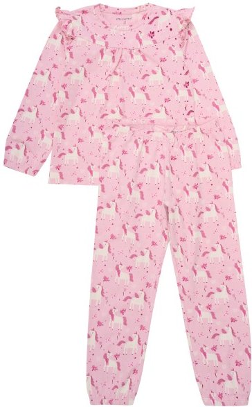 Thumbnail - Minymo - Kid's Pyjamas L/S Set AOP - Schlafanzug Gr 134 rosa