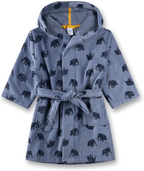 Sanetta - Kid's Bathrobe 233584 - Bademantel Gr 92 blau/grau