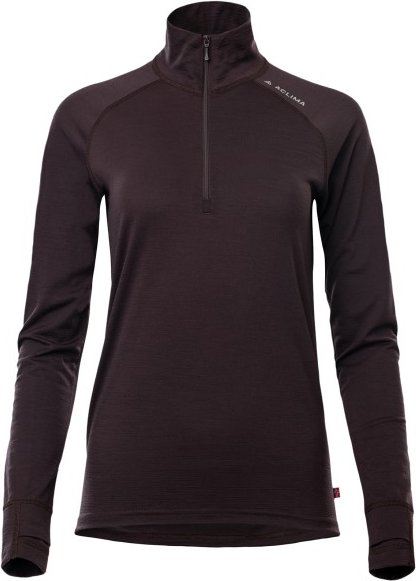 Aclima - Women's LightWool 180 Polo Zip - Merinounterwäsche Gr L grau/schwarz