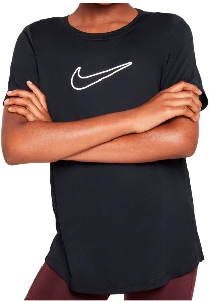 Thumbnail - Nike - Kid's One Fitted Dri-Fit Short-Sleeve Top - Funktionsshirt Gr M schwarz