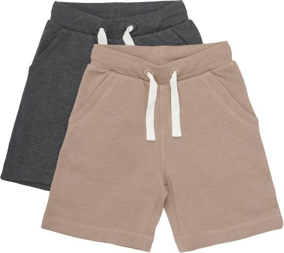 Minymo - Boy's Basic 53 Sweat Short (2-Pack) - Shorts Gr 80 braun
