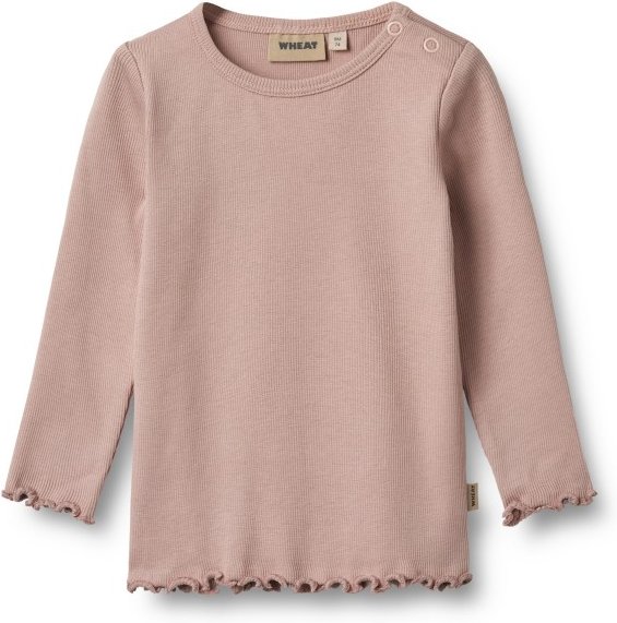 Thumbnail - WHEAT - Kid's Rib T-Shirt L/S Ida - Longsleeve Gr 74 braun