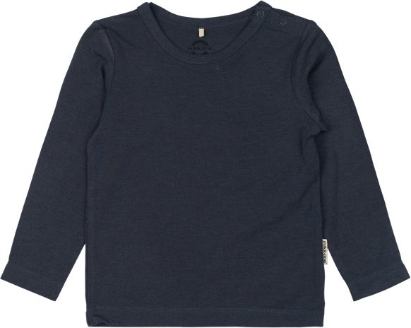 Thumbnail - Mikk-Line - Kid's Wool/Bamboo L/S Top - Merinoshirt Gr 62 blau
