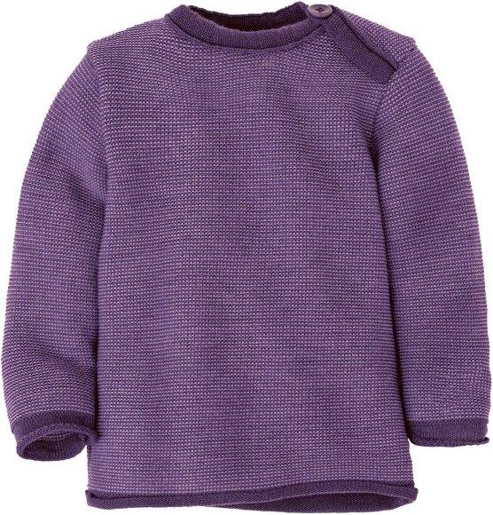 Thumbnail - disana - Kid's Melange-Pullover - Merinopullover Gr 62/68 lila