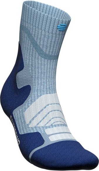 Bauerfeind Sports - Women's Outdoor Merino Mid Cut Socks - Wandersocken Gr 43-46 grau/blau