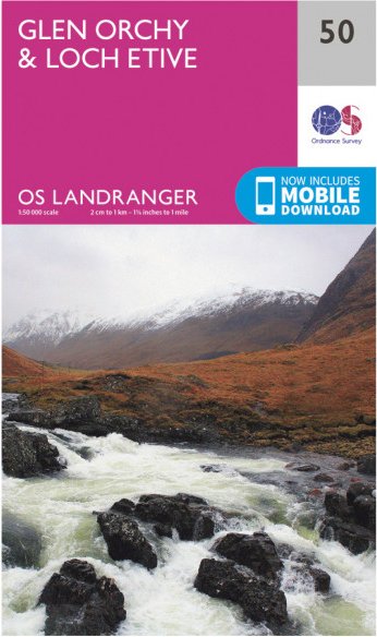Ordnance Survey - Glen Orchy / Loch Etive L050 - Wanderkarte Ausgabe 2016