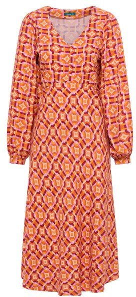 Thumbnail - Tranquillo - Women's Lockeres Ecovero-Kleid V-Neck - Kleid Gr 36 rot