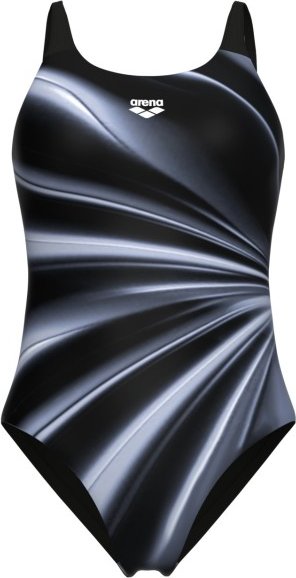 Thumbnail - Arena - Women's Glow Swimsuit U Back B - Badeanzug Gr 34 schwarz