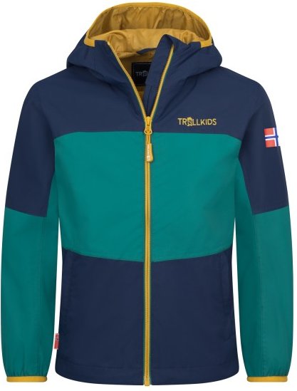 Trollkids - Kid's Bjordal Jacket - Regenjacke Gr 152 blau/türkis