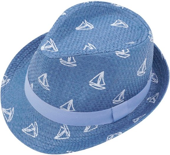 maximo - Kid's Mini Boy Trilby Boat - Hut Gr 49 cm blau