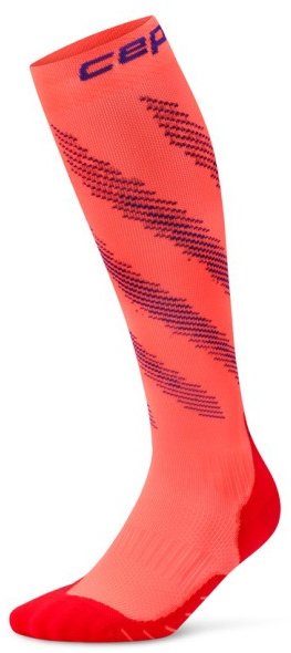 CEP - Women's Run Edt. Elliptic Sock Tall - Kompressionssocken Gr III rot