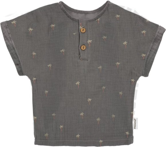 maximo - Kid's Mini Boy Hemd S/S - T-Shirt Gr 122 grau