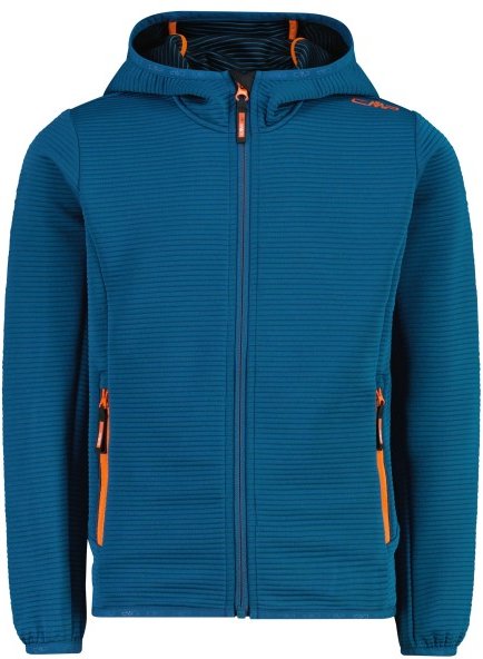 CMP - Kid's Jacket with Fix Hood - Fleecejacke Gr 128 blau