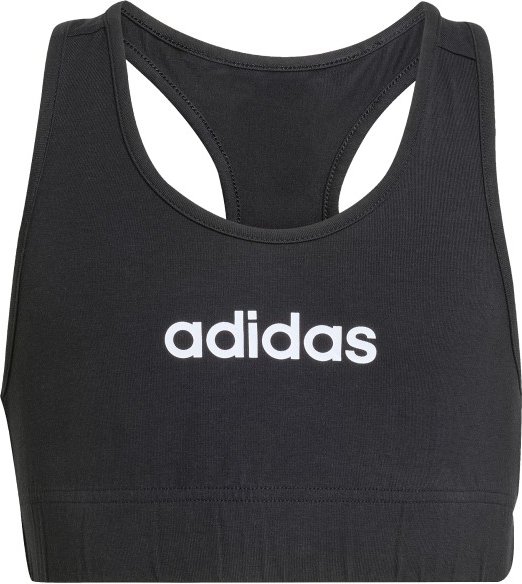 adidas - Kid's Linear Logo Bra Top - Sport-BH Gr 170 schwarz/grau