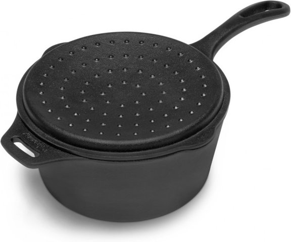 Petromax - Gusseiserne Kasserolle mit Deckel Gr Ø 21 cm grau/schwarz