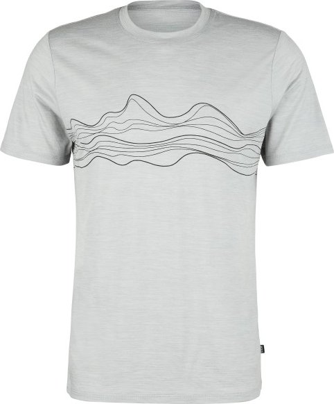 Stoic - Merino155 LaholmSt. Print T-Shirt Lines - Merinoshirt Gr 5XL grau