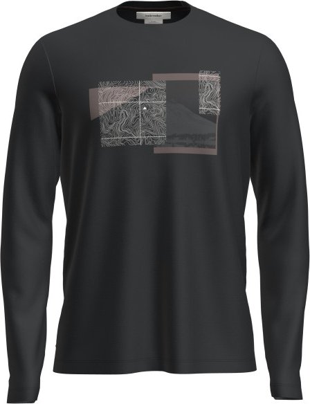 Icebreaker - Merino 150 Tech Lite L/S Tee Peak Balance - Merinolongsleeve Gr XXL schwarz