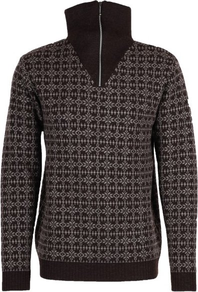 Thumbnail - Albmerino - Troyer Norweger - Wollpullover Gr S grau/schwarz