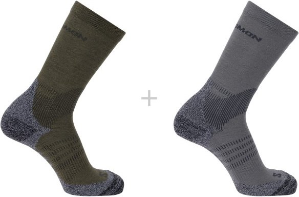 Salomon - X Ultra Access Crew 2-Pack - Wandersocken Gr 45-47 grau