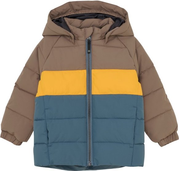 Thumbnail - Color Kids - Baby's Jacket Quilt & Colorblock - Kunstfaserjacke Gr 74 braun