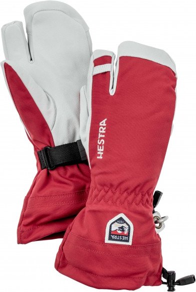 Hestra - Army Leather Heli Ski 3 Finger - Handschuhe Gr 8 rot