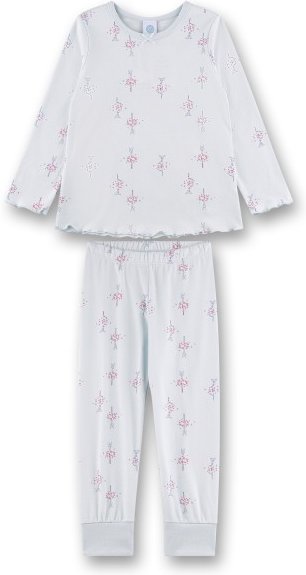 Thumbnail - Sanetta - Kid's Pyjama Long AOP 233602 - Schlafanzug Gr 128 weiß