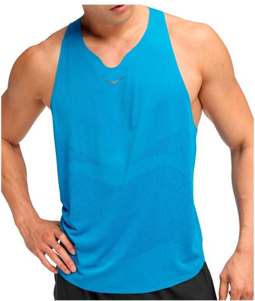 HOKA - Race Day Singlet - Laufshirt Gr S blau