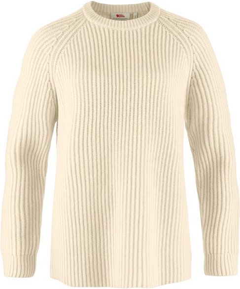 Thumbnail - Fjällräven - Women's Övik Rib Sweater - Wollpullover Gr M beige/weiß