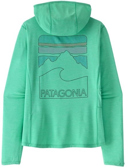 Patagonia - Women's Cap Cool Sun Hoody Peak Visions - Funktionsshirt Gr XS türkis