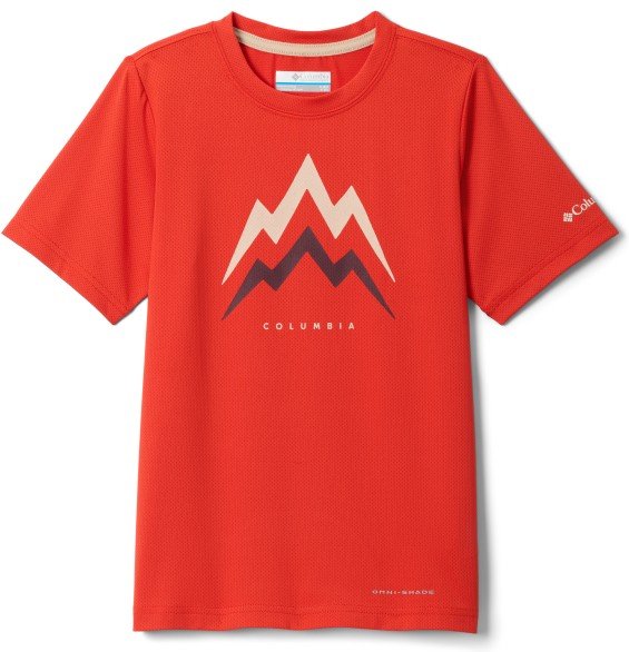 Columbia - Kid's Tech Trail Utility S/S Graphic Crew - Funktionsshirt Gr XXS rot