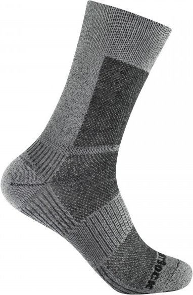 Wrightsock - Coolmesh II Merino Crew - Wandersocken Gr L grau