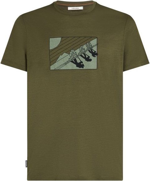 Thumbnail - Icebreaker - Merino 150 Tech Lite S/S Tee In The Wild - Merinoshirt Gr L oliv