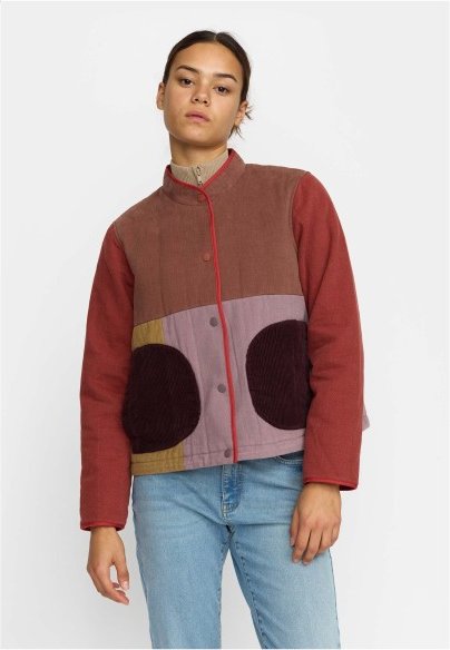 Thumbnail - Selfhood - Women's Quilted Patchwork Jacket - Freizeitjacke Gr S weiß