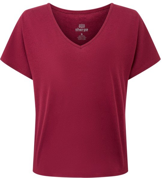 Sherpa - Women's Jutnu V-Neck Tee - T-Shirt Gr M rot