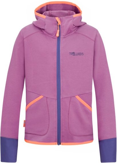 Trollkids - Girl's Saltfjord Jacket - Sweat- & Trainingsjacke Gr 128 rosa