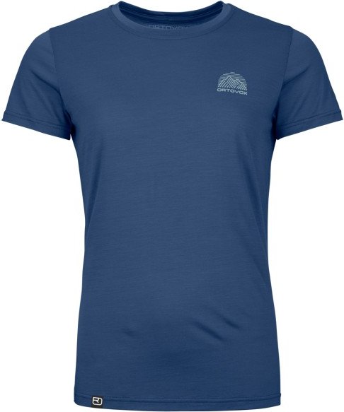 Ortovox - Women's 120 Cool Tec Mountain Stripe T-Shirt - Merinoshirt Gr S blau