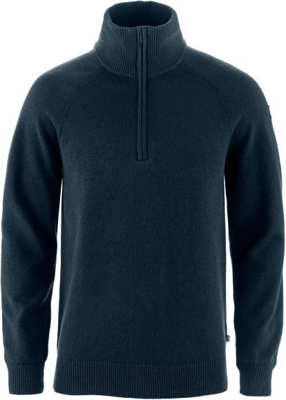 Fjällräven - Övik Lite Half Zip - Wollpullover Gr XL blau