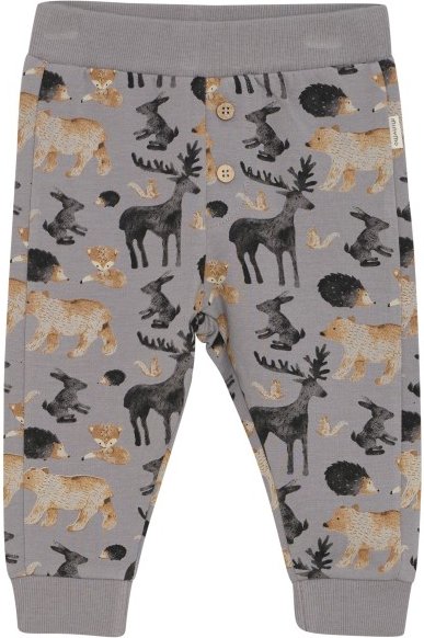 Thumbnail - Minymo - Kid's Pants AOP Sweat - Freizeithose Gr 86 grau