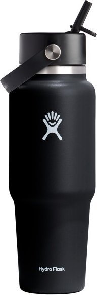 Hydro Flask - Wide Flex Straw Travel Bottle - Trinkflasche Gr 946 ml schwarz