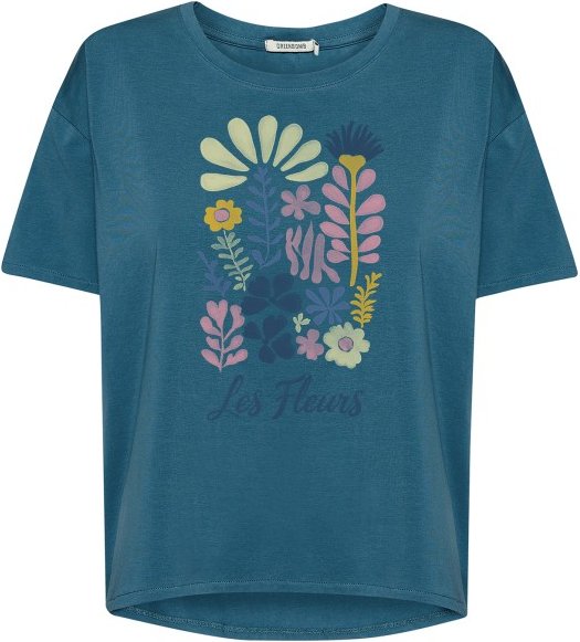 GreenBomb - Women's Les Fleurs Feel T-Shirt - T-Shirt Gr L blau