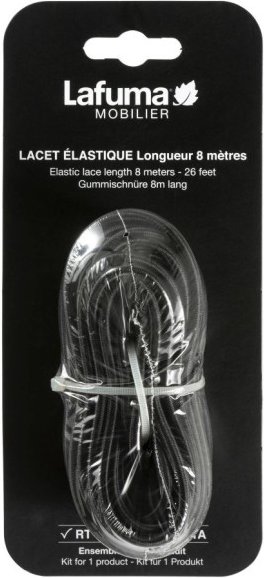 Lafuma Mobilier - Gummischnüre 8 m - Campingmöbel-Zubehör Gr 8 m schwarz