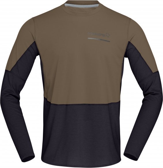 Norrøna - Senja Equaliser Lightweight Long Sleeve - Laufshirt Gr L braun