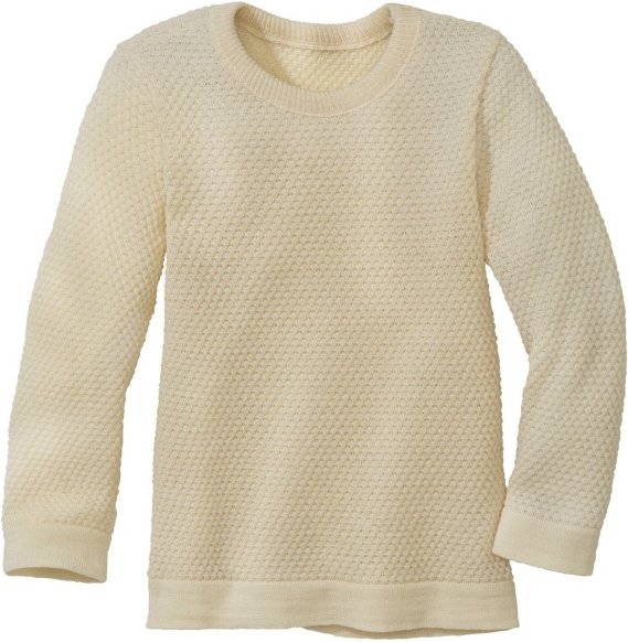 disana - Kid's Wabenstrick-Pullover - Wollpullover Gr 110/116 beige