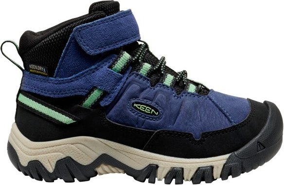 Thumbnail - Keen - Kid's Targhee IV Mid WP - Wanderschuhe Gr 25/26 schwarz/blau
