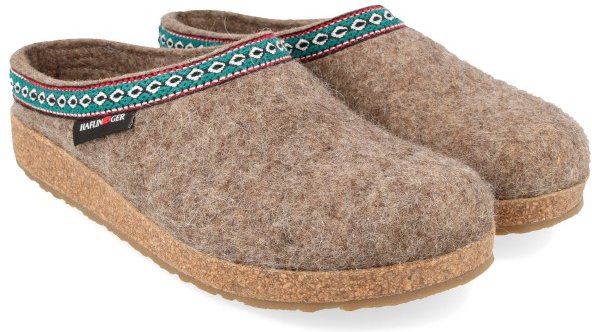Thumbnail - Haflinger - Grizzly Franzl - Hüttenschuhe Gr 42 braun/beige