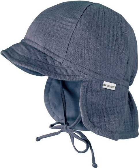 maximo - Kid's Mini Schildmütze Musselin - Cap Gr 53 cm blau