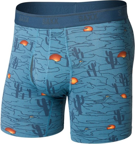 Saxx - Quest Quick-Dry Mesh Boxer Brief Fly - Kunstfaserunterwäsche Gr XL blau